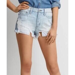 American Eagle Outfitters Vintage High Rise Festival Shorts Blue Women's Size 2